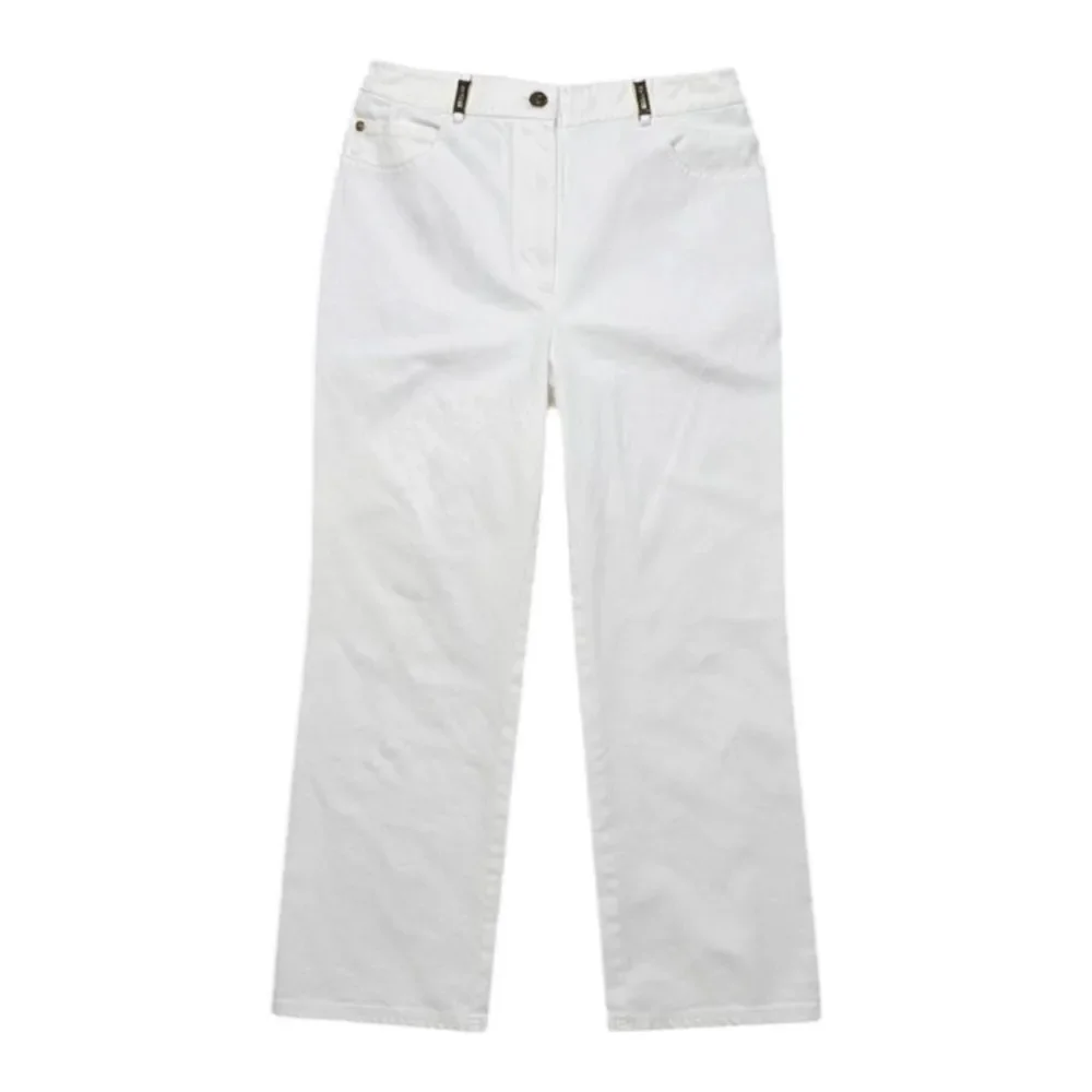 St. John Sport Vintage 2006 White Mid Rise Straight Leg Pant Women Size 6 30x27